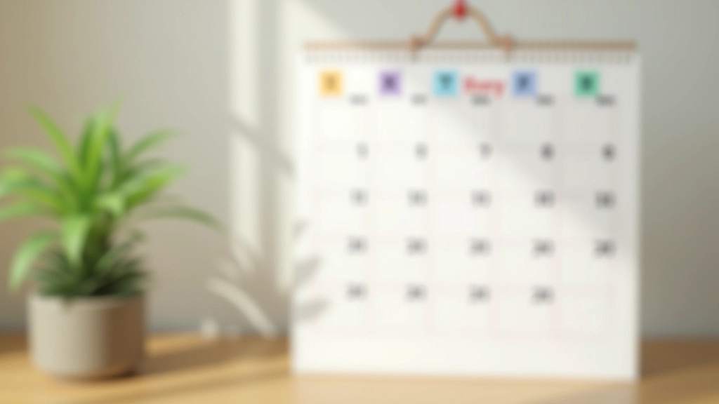 Calendar with 21 days marked and tracked, progress visualization on wall, motivational setup
